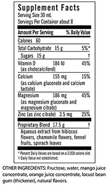 Flora Floradix Calcium-Magnesium w/Zinc, Vitamin D and Herbs 8.5 Fl Oz