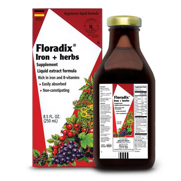 Flora Floradix Iron + Herbs 8.5 Fl Oz
