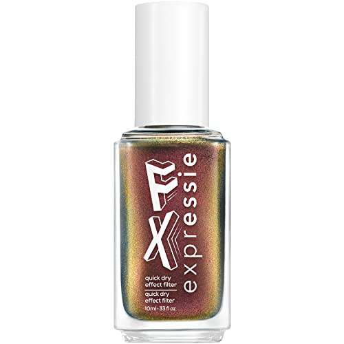 Essie Expressie Fx Filter Quick-Dry Vegan Nail Polish Chrome Top Coat Oil Slick 0.33 Fl Oz