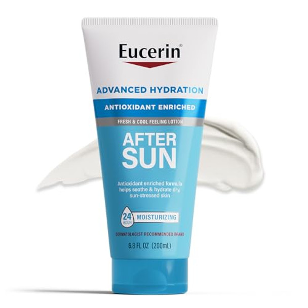 Eucerin Advanced Hydration After Sun Lotion For Face And Body Enriched With Antioxidants 24-Hour Hydration For Dry Sun-Stressed Skin 6.8 Fl Oz Tube