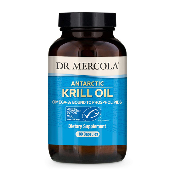 Dr. Mercola, Antarctic Krill Oil, 90 Servings (180 Capsules), Support a Healthy Heart, Overall Joint Comfort and Immune Function, MSC Certified, Non GMO, Soy-Free, Gluten Free