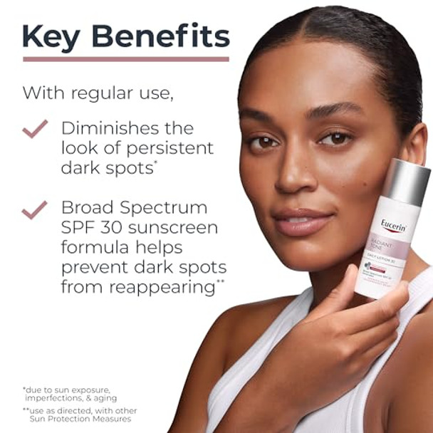 Eucerin Radiant Tone Daily Face Lotion Broad Spectrum Spf 30 Sunscreen Dark Spot Corrector With Thiamidol Helps Visibly Reduce The Look Of Persistent Dark Spots 1.7 Fl Oz Bottle
