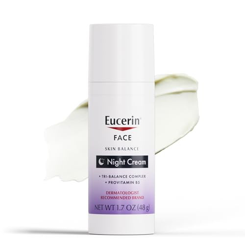Eucerin Skin Balance Night Cream Sensitive Skin Face Moisturizer Enriched With Tri-Balance Complex 1.7 Oz Bottle