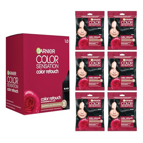 Garnier Color Sensation Color Retouch Demi Permanent Hair Dye For Roots And Lengths With 100% Gray Coverage Black Hair Dye Pack Of 6