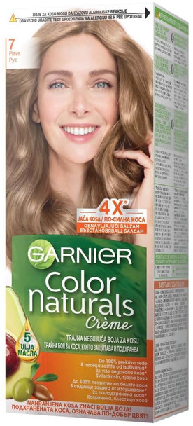 Garnier Color Naturals Nourishing Permanent Hair Color Cream -7.0 Blonde 3.4 Fl. Oz.(Pack Of 3)