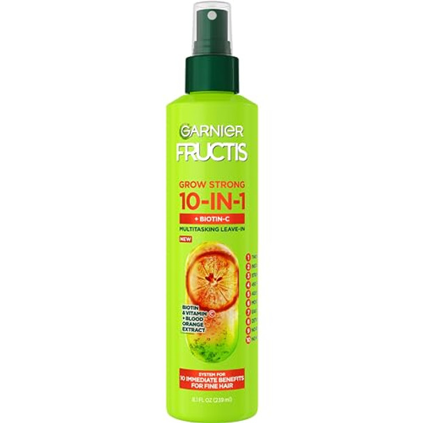 Garnier Fructis Grow Strong Thickening 10-In-1 Spray Biotin-C 8.1 Fl Oz 1 Count (Packaging May Vary)