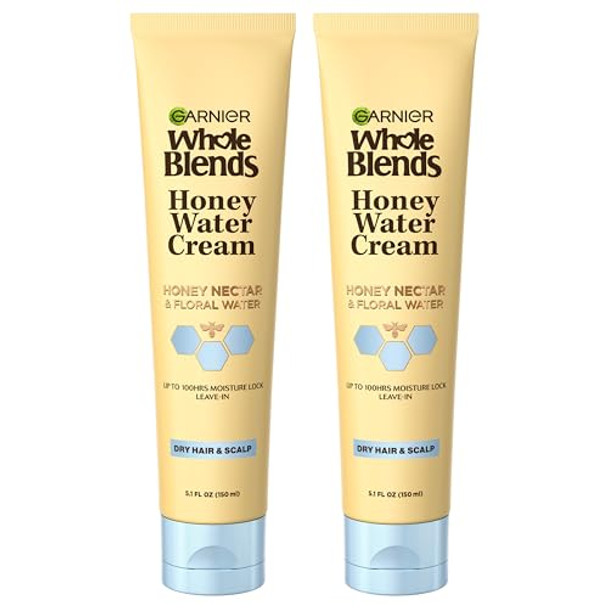 Garnier Whole Blends Honey Water Cream 100 Hours Moisture Lock Dry Hair Scalp Honey Nectar And Floral Water Pack Of 2
