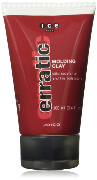 Joico ICE Erratic Molding Clay | Define Curl & Hold Style | Matted Texture & Grit-Free | For Most Hair Types