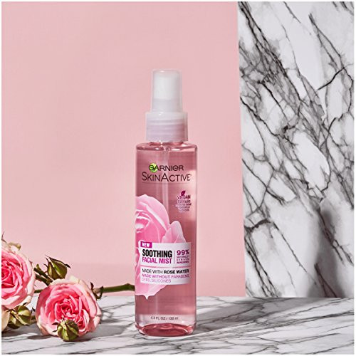 Garnier Skinactive Facial Mist Spray With Rose Water 4.4 Fl Oz (130Ml) 1 Count (Packaging May Vary)