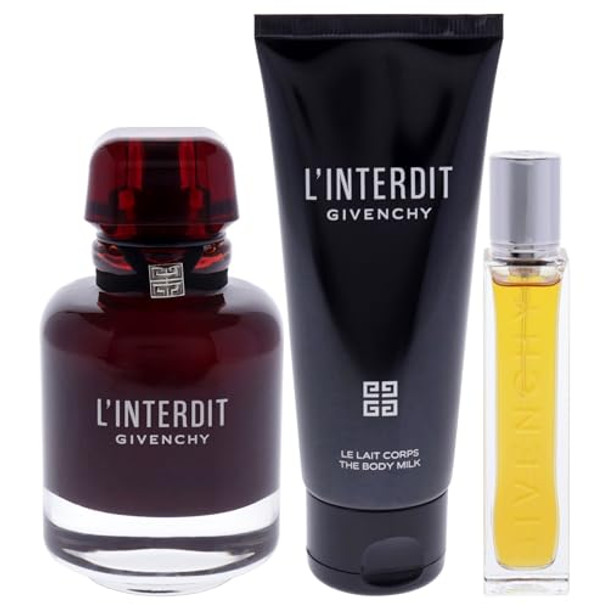 Givenchy Linterdit For Women - 3 Pc Set 2.7Oz Edp Rouge Spray 0.41Oz Edp Spray 2.5Oz Body Milk Givenchy Linterdit For Women - 3 Pc Set 2.7Oz Edp Rouge Spray 0.41Oz Edp Spray 2.5Oz Body Milk