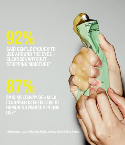 Grown Alchemist Meltaway Gel-Milk Cleanser Natural Face Wash & Hydrating Makeup Remover With Blueberry Sesame & Grapeseed Oils 3.3 Ounce (100Ml)