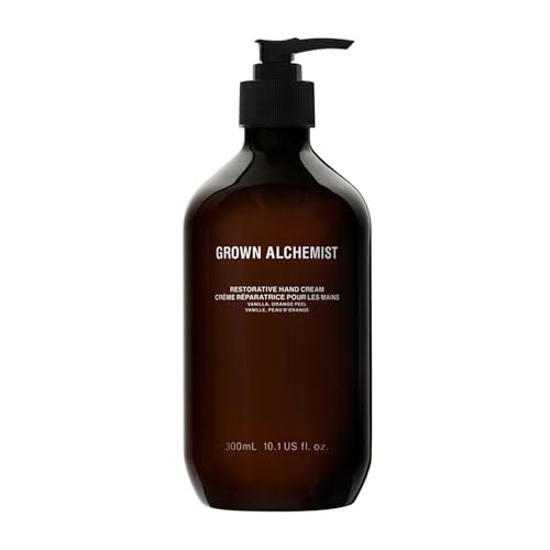 Grown Alchemist Restorative Hand Cream. Vanilla And Orange Peel. Non-Greasy Moisturizer That Soothes And Softens Hands 10.1 Ounce (300 Ml)
