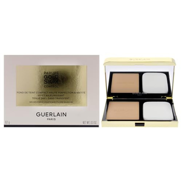 Parure Gold Skin Control Matte Compact Foundation - 3N Medium Skin With Neutral Beige Undertones By Guerlain For Women - 0.3 Oz Foundation