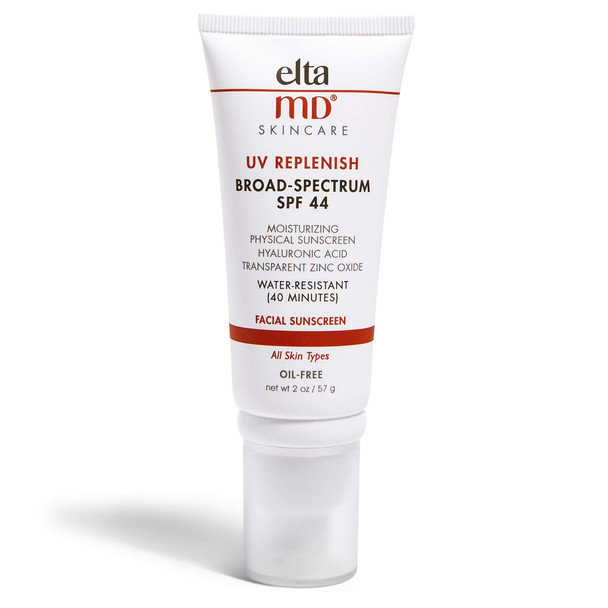 EltaMD UV Replenish Facial Sunscreen Broad-Spectrum SPF 44 Protection, Mineral, Oil Free, Water-Resistant Zinc Oxide Daily Face Sunscreen, 2 oz.