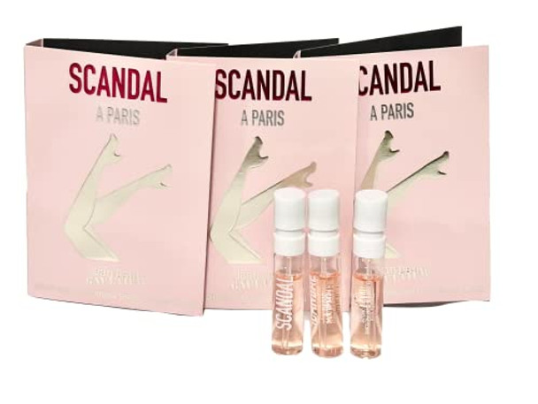 Jean Paul Gaultier A Paris Scandal Women Sample Edt 0.05 Fl. Oz. / 1.5 Ml Vial Spray Mini Perfume Vial Eau De Toilette (Set Of 3)