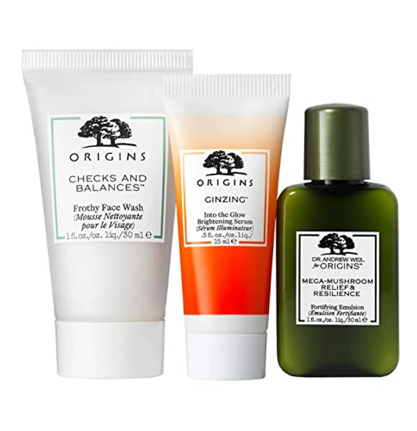 Origins Tiny Trio Mini Cleanser Serum & Moisturizer Set Origins Tiny Trio Mini Cleanser Serum & Moisturizer Set