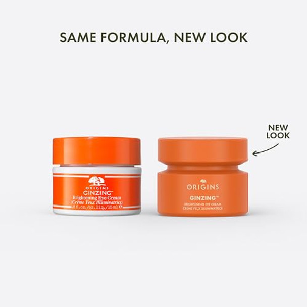 Origins Ginzing Brightening Eye Cream Visibly Reduces Dark Circles Instantly & Over Time With Vitamin C & Niacinamide Cool 0.5 Fl Oz