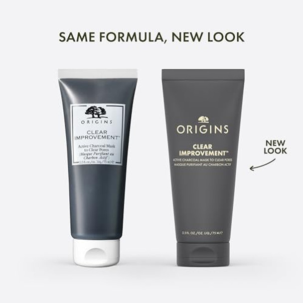 Origins Clear Improvement Active Charcoal Mask To Clear Pores Purifies & Reduces Excess Oil With Bamboo Charcoal 2.5 Fl Oz