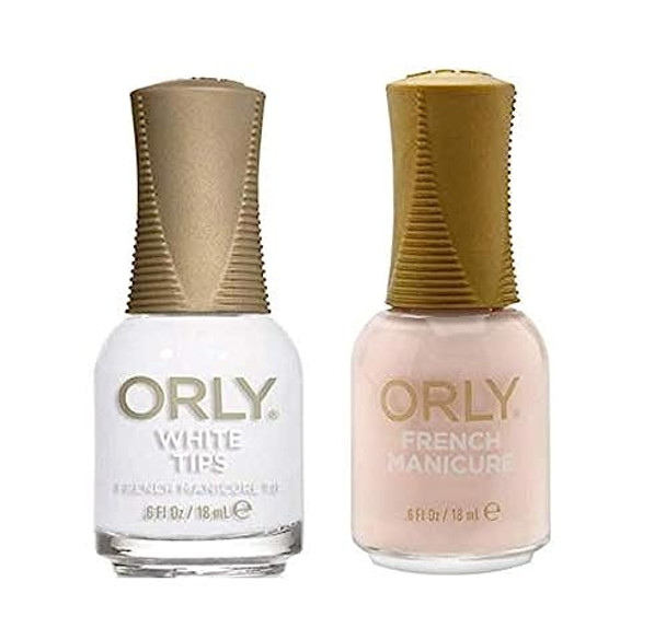 French Manicure Duo Kit Nail Polish Orly Nail Lacquer White Tips And Pink Nude 0.6 Oz Each