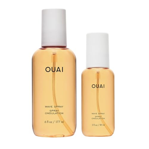 Ouai Wave Spray Bundle - Texture Spray For Hair With Coconut Oil & Rice Protein - Adds Texture Volume & Shine For Beach Waves - Paraben Safe For Color Treated Hair (2 Count 3 Oz/6 Oz)