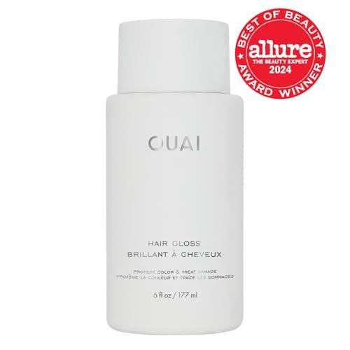Ouai Smooth + Shine Bundle - Includes Anti Frizz Cream + Hair Gloss - Frizz Control + Shine-Enhancing Hair Set (2 Count 6 Oz/6 Oz)