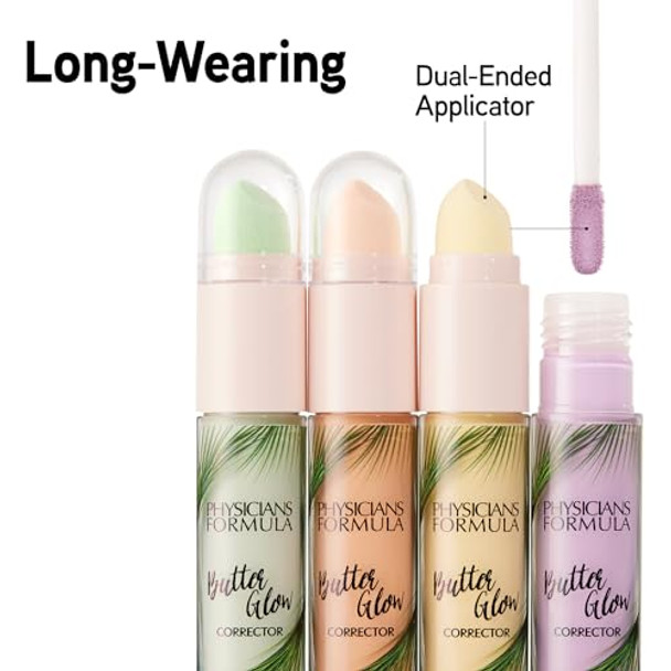 Physicians Formula Butter Glow Corrector Neutralizes Dark Spots & Dark Circles Infused With Illuminating & Moisture Boosting Ingredients- Peach
