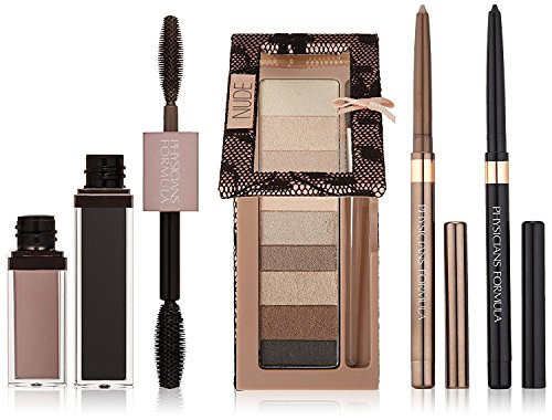 Physicians Formula Shimmer Strips Custom Eye Enhancing Kit With Eyeshadow Eyeliner & Mascara Nude & Murumuru Butter Eyeshadow Palette Dermatologist Approved Sultry Nights