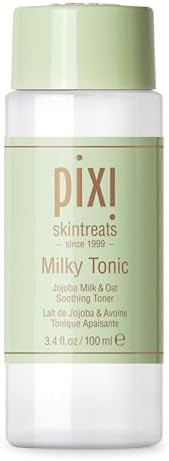 Pixi Milky Tonic Calming & Hydrating Pads Containing Jojoba Milk Infused With Oat Extract To Soothe Alcohol- Daily Nourishing Toner 3.4 Fl Oz/ 100 Ml
