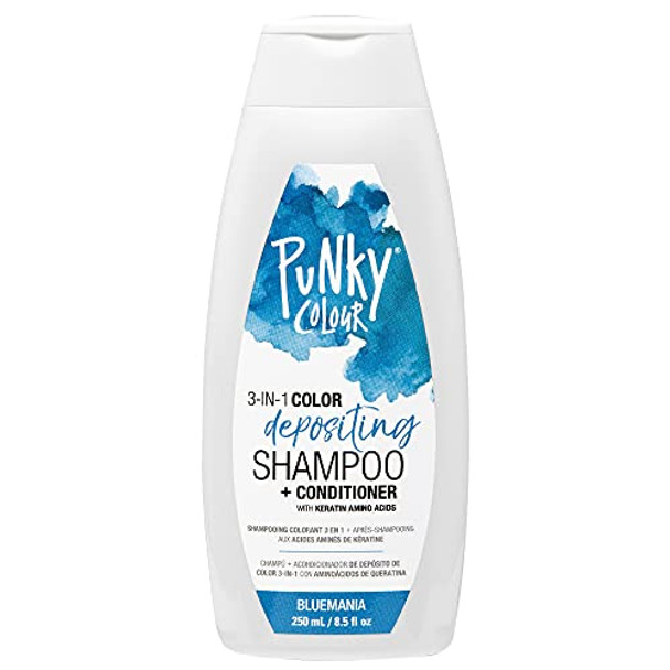 Punky Bluemania 3-In-1 Color Depositing Shampoo & Conditioner With Shea Butter And Pro Vitamin B That Helps Nourish And Strengthen Hair 8.5 Oz