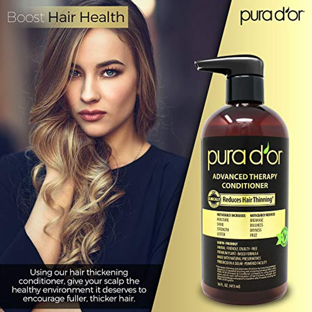 Pura D'Or Advanced Therapy Conditioner (16Oz) For Increased Moisture Strength Volume & Texture No Sulfates Contains Argan Oil & Biotin All Hair Types Men & Women (Packaging May Vary) Pura D'Or Advanced Therapy Conditioner (16Oz) For Increased Moisture Strength Volume & Texture No Sulfates Contains Argan Oil & Biotin All Hair Types Men & Women (Packaging May Vary)
