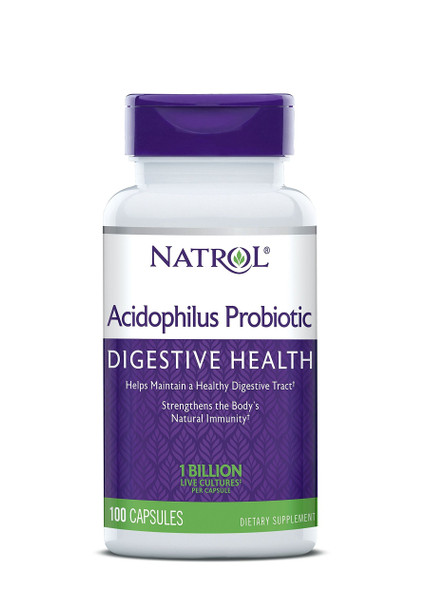 Natrol Acidophilus Probiotic 100mg Capsules, 100 Count