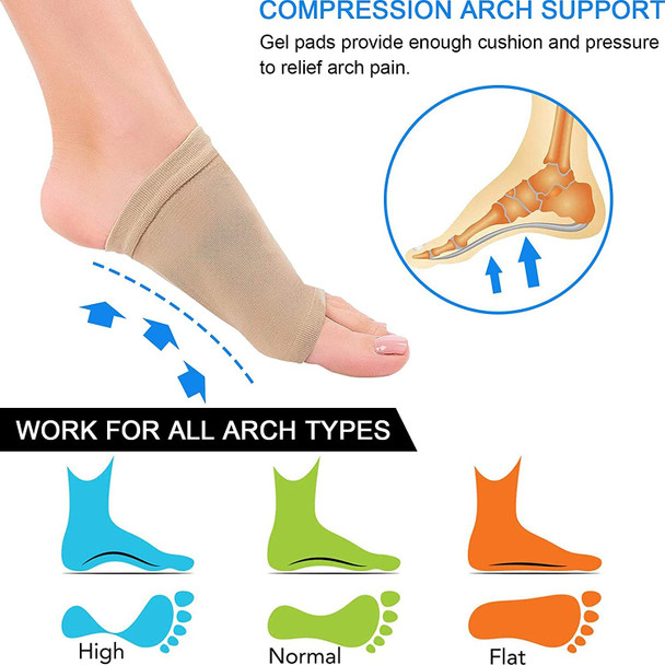 MX TAB Nylon Unisex Flat Arch Support Pad Socks For Foot Pain Relief MX TAB Nylon Unisex Flat Arch Support Pad Socks For Foot Pain Relief