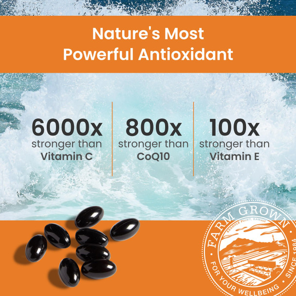 Nutrex Hawaii BioAstin Hawaiian Astaxanthin - 4mg, 60 Softgels - Farm-Direct Premium Antioxidant Supplement to Support Eye Skin Joint & Immune System Health - Non-GMO & Gluten-Free