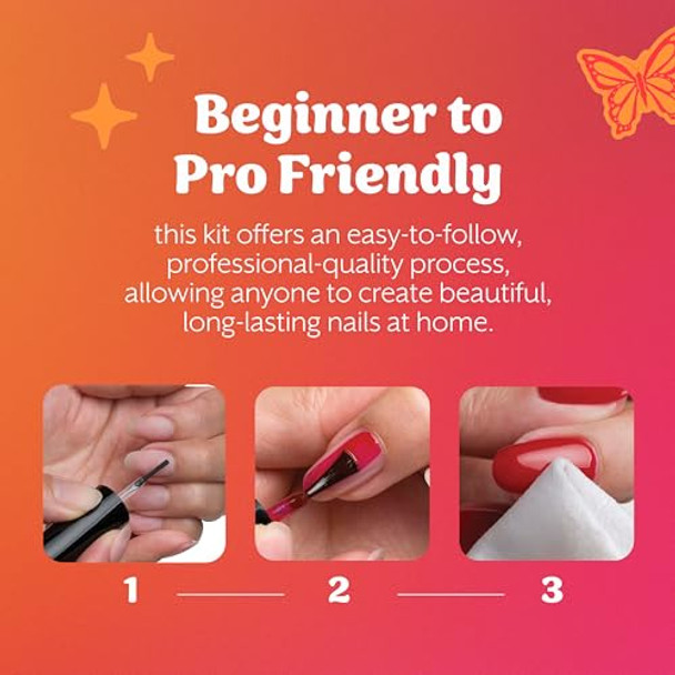 Rc Red Carpet Manicure Fortify & Protect Bundle Reds Kit – Diy Gel Polish System Salon-Quality Manicures At Home Complete With Tools & Accessories (6Pk Reds Kit)