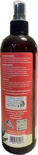 Real Aloe Beauty Spray - California Farm Fresh - Hand Selected Organic Aloe Vera Vitamin C Msm Hyaluronic & Polyglutamic Acid Rose Water Fine Mist Rapid Absorbing Smoothes & Hydrates (12 Fl Oz)