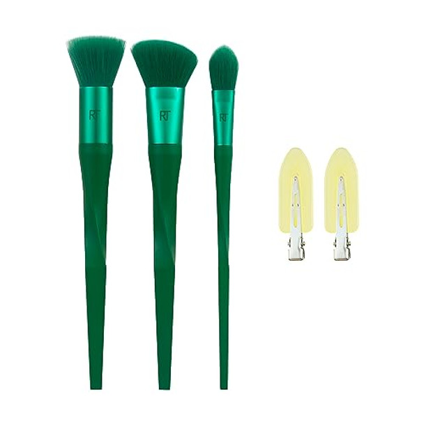 Real Techniques Nectar Pop Collection Glazed Daze Face Makeup Brush Kit - Set Of 4 Face Brushes Real Techniques