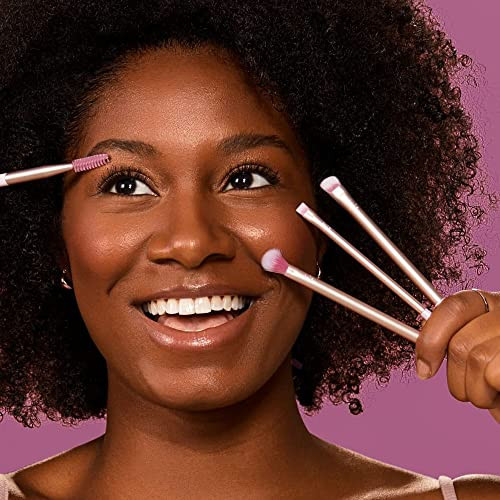 Real Techniques Naturally Beautiful Eye Set By Real Techniques For Women - 5 Pc Tapered Shadow Brush - 355 Brow Highlighter Brush - 354 Flat Liner Brush - 326 Brow Duo Brush - 353 Fine Point Tweezer