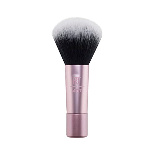 Real Techniques Mini Multitask Makeup Brush For Blush Bronzer & Powder Face Brush With Custom-Cut Synthetic Bristles For Loose & Pressed Powder Travel Sized Vegan & Cruelty- 1 Count