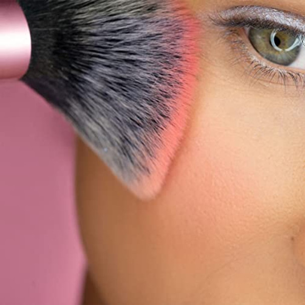 Real Techniques Mini Multitask Makeup Brush For Blush Bronzer & Powder Face Brush With Custom-Cut Synthetic Bristles For Loose & Pressed Powder Travel Sized Vegan & Cruelty- 1 Count