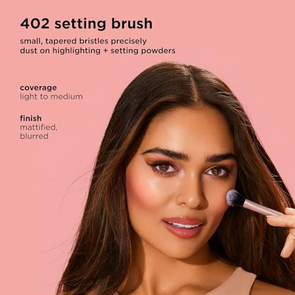Real Techniques Makeup Setting Brush For Setting Powder Loose Powder & Pressed Powder Face Makeup Brush 402 Brush Sheer Coverage For Highlighter Synthetic & Cruelty- Bristles 1 Count Real Techniques Makeup Setting Brush For Setting Powder Loose Powder & Pressed Powder Face Makeup Brush 402 Brush Sheer Coverage For Highlighter Synthetic & Cruelty- Bristles 1 Count