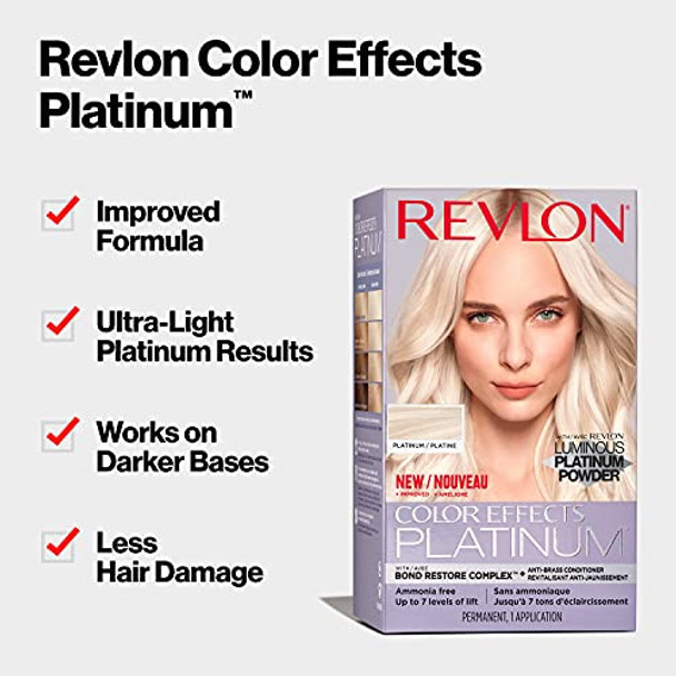 Revlon Color Effects Permanent Highlighting Kit Ammonia & Paraben Hair Dye 60 Platinum 8 Oz (Pack Of 1)