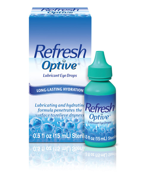 Refresh Optive Lubricant Eye Drops, 0.5 fl oz (15mL) Sterile