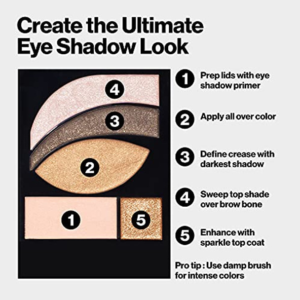 Revlon Eyeshadow Paette Photoready Eye Makeup Creamy Pigmented In Blendable Matte & Shimmer Finishes 505 Impressionist 0.01 Oz