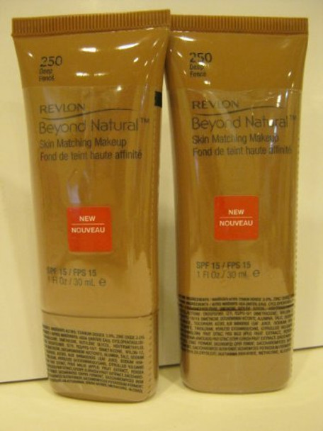 Revlon Beyond Natural Skin Matching Makeup Deep 250 1 Ounce - 2 Pack