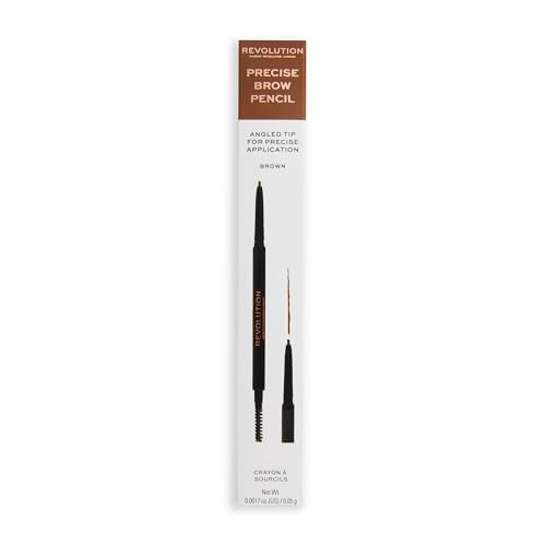 Revolution Beauty London Revolution Beauty Precise Brow Pencil Double Ended Ultra-Fine Pencil Tool Includes Spoolie Brush Dark Brown 0.001 Oz