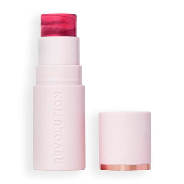 Revolution Beauty London Revolution Skin Silk Marble Blush Stick Buildable Color For Cheek Eye & Lip Cream-To-Powder Formula Vegan & Cruelty- Berry Flush 0.15 Oz Revolution Beauty London Revolution Skin Silk Marble Blush Stick Buildable Color For Cheek Eye & Lip Cream-To-Powder Formula Vegan & Cruelty- Berry Flush 0.15 Oz