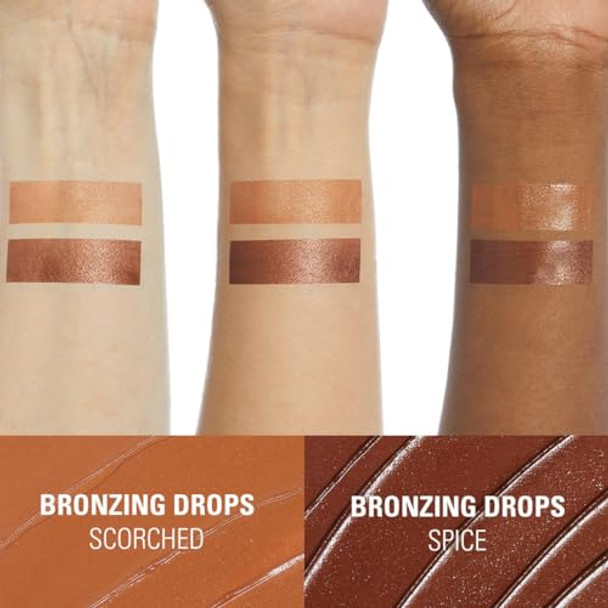 Revolution Beauty London Revolution Bright Light Bronzing Drops Bronze & Glow For Face & Body Infused With Hyaluronic Acid Vegan & Cruelty- Bronze Scorched 0.77 Fl Oz