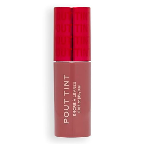 Revolution Beauty London Makeup Revolution Pout Tint Lip Gloss Lightweight & Buildable Formula Gloss To Stain Finish Mad About Mauve 0.1 Fl.Oz.