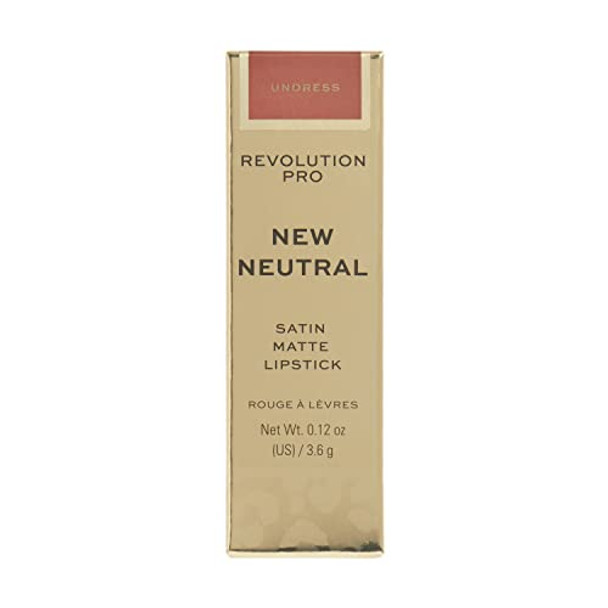 Revolution Beauty London Revolution Pro Neutrals Blushed Satin Matte Lipstick Intensely Pigmented & Long-Lasting Lip Makeup Vegan & Cruelty- Undress 3.2G