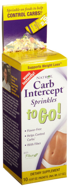 Natrol Carb Intercept Srpinkles to Go!, 10 (Pack of 2)